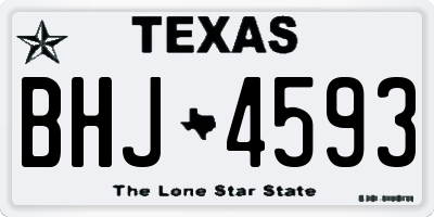 TX license plate BHJ4593