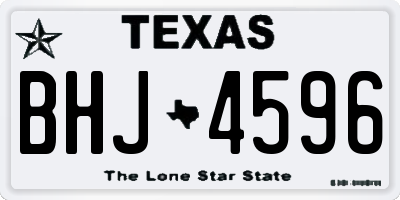 TX license plate BHJ4596