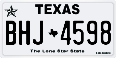 TX license plate BHJ4598