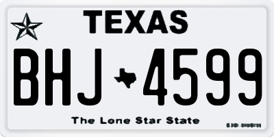 TX license plate BHJ4599