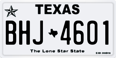 TX license plate BHJ4601