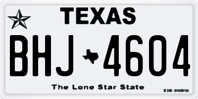 TX license plate BHJ4604