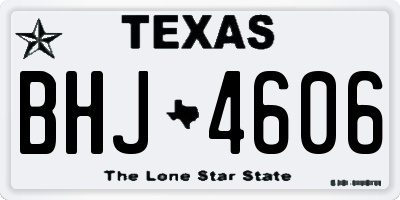 TX license plate BHJ4606