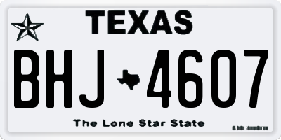 TX license plate BHJ4607
