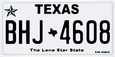 TX license plate BHJ4608