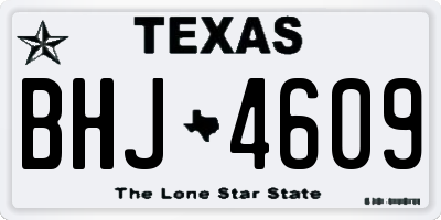 TX license plate BHJ4609
