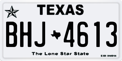 TX license plate BHJ4613