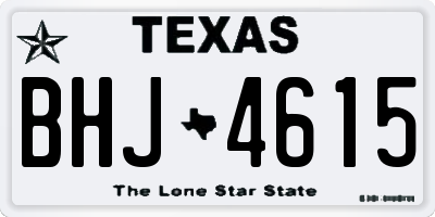 TX license plate BHJ4615