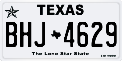 TX license plate BHJ4629