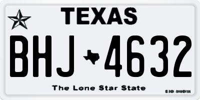 TX license plate BHJ4632