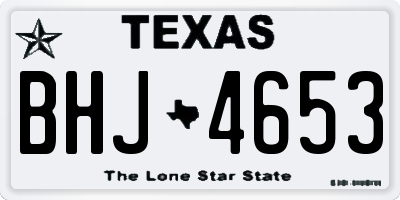 TX license plate BHJ4653