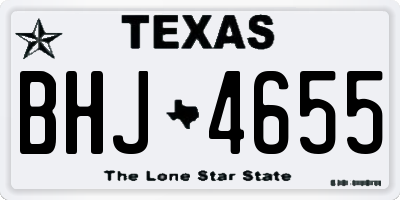 TX license plate BHJ4655