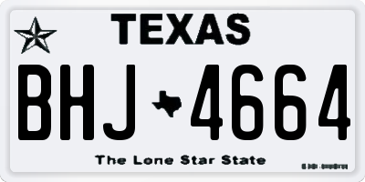 TX license plate BHJ4664