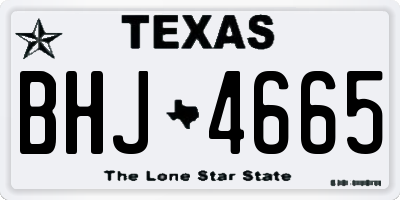 TX license plate BHJ4665