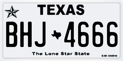 TX license plate BHJ4666