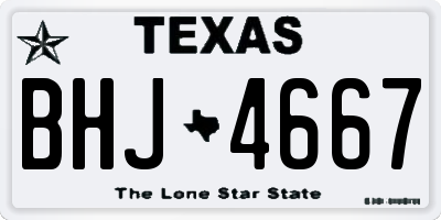 TX license plate BHJ4667