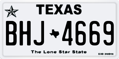 TX license plate BHJ4669