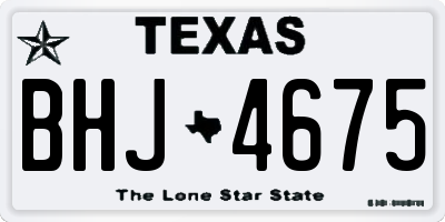TX license plate BHJ4675