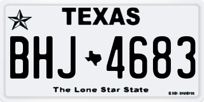 TX license plate BHJ4683
