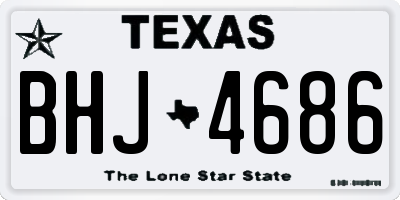 TX license plate BHJ4686