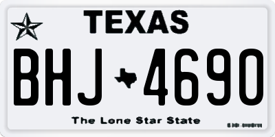TX license plate BHJ4690
