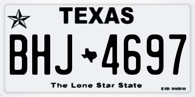 TX license plate BHJ4697