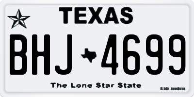 TX license plate BHJ4699