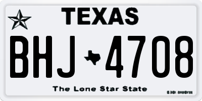 TX license plate BHJ4708
