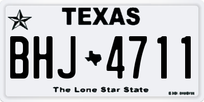 TX license plate BHJ4711