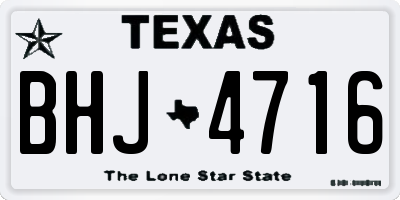 TX license plate BHJ4716