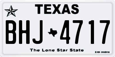 TX license plate BHJ4717