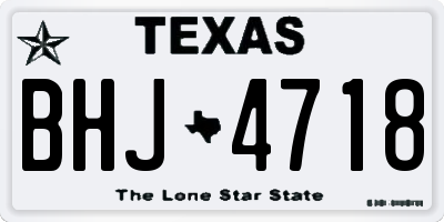 TX license plate BHJ4718