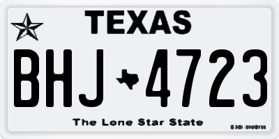 TX license plate BHJ4723