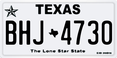 TX license plate BHJ4730