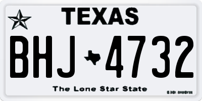 TX license plate BHJ4732
