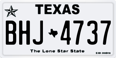 TX license plate BHJ4737