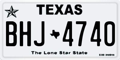 TX license plate BHJ4740