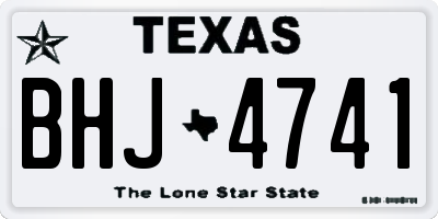 TX license plate BHJ4741