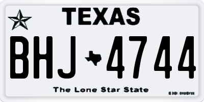 TX license plate BHJ4744