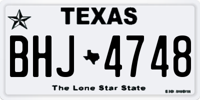 TX license plate BHJ4748
