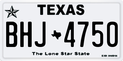 TX license plate BHJ4750