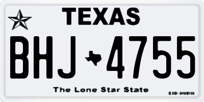 TX license plate BHJ4755