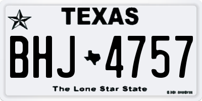 TX license plate BHJ4757