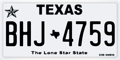 TX license plate BHJ4759