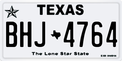 TX license plate BHJ4764