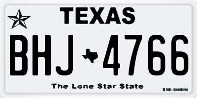 TX license plate BHJ4766