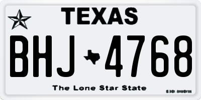 TX license plate BHJ4768