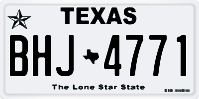 TX license plate BHJ4771