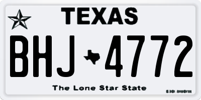 TX license plate BHJ4772
