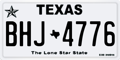 TX license plate BHJ4776